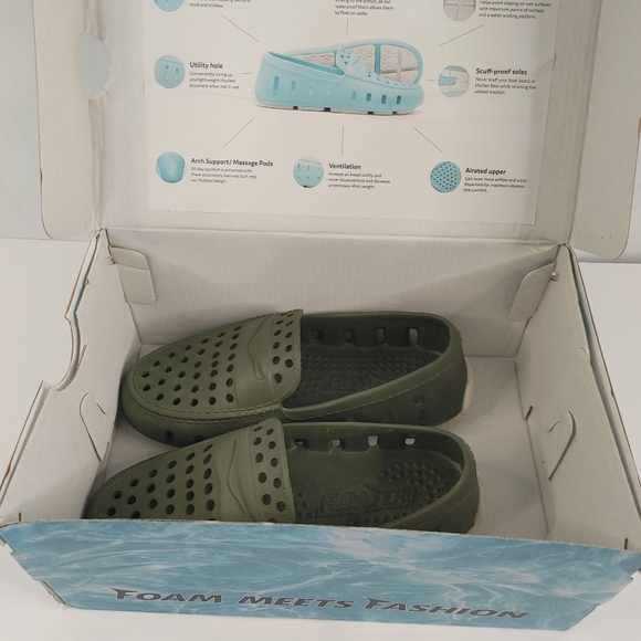 Floafers Prodigy Driver Kids Loafers Size C13 Green Olive Gum - Picture 7 of 10